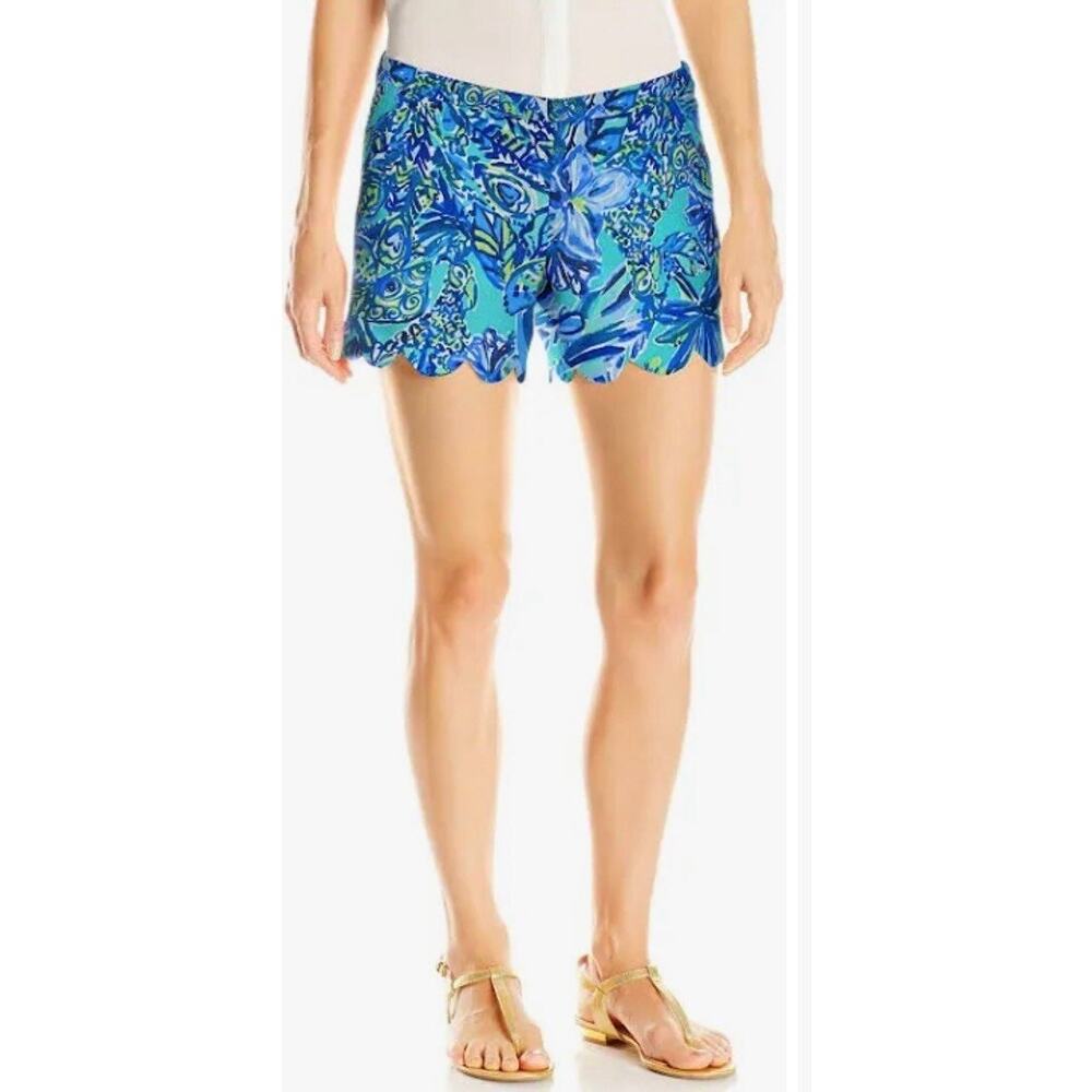 Lilly Pulitzer Blue Floral Women's Shorts